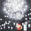 litren Luci Albero di Natale 1000 LEDs 125M Luci Natale Esterno Interno IP65 con Telecomando, Spina, 8 Modalità,Timer, Bianco Freddo Catena Luci Led Natale Decorazioni Ideale per Natalizie,Halloween e Feste