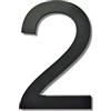 Ywonoby Numero civico esterno- 200mm -grande numero civico esterno galleggiante 3D moderno - resistente alle intemperie e facile da installare - realizzato in acrilico di alta qualità, numero nero(2)