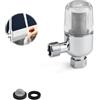HJIAMA Filtro Scarico Doccia, Acciaio Inossidabile 316 Filtro Anticalcare, Interfaccia Universale a 4 Punti Shower Filter, Robusto e non Facile Arrugginire, per Rubinetti, Scaldabagni e Lavatrici