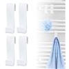 Fengxunzmm 4 Pezzi Ganci Termoarredo, Appendini per Termoarredo, Gancio per Radiatore in Plastica, Gancio per Scaldasalviette, Ganci per Bagno e Cucina (Bianco)
