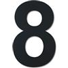 Ywonoby Casa moderna spazzolata numero 4 pollici, altezza 102 mm, acciaio inossidabile 304 massiccio, placcato nero (Numero 8 Otto)