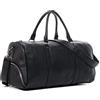 BACCINI borsa viaggio tracolla vera pelle FLORIAN grande I duffle bag weekend uomo donna I borsone bagaglio a mano sportivo nero-48-cm fatto a mano