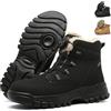 PAQOZKC Scarpe Antinfortunistiche Uomo Donna Invernali Impermeabile Scarponi Antinfortunistiche Leggere Scarpe da Lavoro Alte con Punta in Acciaio Comode M679JR/Nero 43