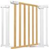 kk Kinderkraft Kinderkraft LOCK&GO Cancelletto di sicurezza da 75-103 cm, Chiude automaticamente di 90 gradi, Doppio dispositivo di sicurezza, Previene di inciampare, Legna