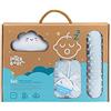Interbaby Set Regalo Bebè: Coperta, Cuscino blu e luce notturna