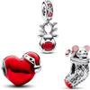 PHCLASY Ciondolo Natale Charm Giorni di Festa Pendente Compatibile Europei Bracciale Collane da Donna Set di Natale-08