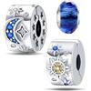 HappyStar charm argento 925,bead charm da donna, ciondolo combinato, I migliori regali per Sorelle e coppie, (perline distanziatrici incluse)