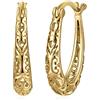 JewelryPalace Orecchini Vintage Donna Cerchio Grande in Argento 925 Con Perno, Scavati Dorati Piercing a Cerchio, Rotondi Secondo Buco in Oro Set Gioielli