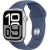 Apple Watch 10 42mm GPS all Sport S/M argento/denim Mod. MWWA3QF/A EAN 019594956