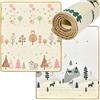 Mamabrum Tappetino da Gioco per Bambini 150 x 180 x 1,0 cm - Schiuma Spessa e Non Tossica, Impermeabile, Antiscivolo, Portatile, Design Foresta e Montagna