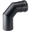 ALLINOX Kit Tubi Canna Fumaria 80 mm Per Stufa a Pellet In Acciaio Nero Antigraffio Canale Impianto Uscita Fumi Componenti Da Interno MADE IN ITALY (CURVA 90°)