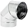 Zeta Gomito curva acciaio inox 160mm 5 decimi AISI 304 (90 gradi)
