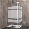 Arreditaly Box Doccia Rettangolare 195 Cm H Cabina Bagno Con Porte Scorrevoli Ante In Cristallo Temperato Serigrafato da 6 mm Struttura Alluminio Anodizzato Maniglie in Acciaio Cromato Losanna (70 x 90 Cm)