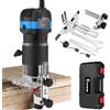 COLFULINE 800W Fresatrice Verticale Elettrica 28000R/MIN,6,35 mm Fresatrice per Legno con Cavo di Alimentazione da 3 m e Guida Diritta, 6 Velocità Regolabili