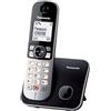 Panasonic KX-TG6851JTB Telefono Cordless Digitale, Unità Base e Ricevitore Singolo, ID Chiamante, Blocco Chiamate Indesiderate, Suoneria Categoria, Display LCD, Tastiera Illuminata, Nero