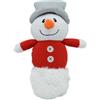 Flamingo Giochi per gatti - di Natale - Chayao pupazzo di neve multicolore - 24 cm - Peluche morbido con squeaker - Design natalizio