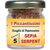 I Piccantissimi - SEPIA SERPENT peperoncino piccantissimo in vasetto da (13 gr) - Scaglie di Peperoncino a lunga coltivato in Italia (1.900.000 SHU)