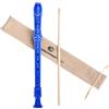 CONJURER Flauto dolce soprano per bambini e studenti, diteggiatura tedesca, 8 fori, flauto soprano in ABS per principianti, con asta di pulizia e borsa, blu scuro