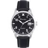 Ravel Plus - Orologio da Uomo Rotondo 40 mm con Calendario e Impermeabilità 3 ATM, Vetro Zaffiro e Quadrante Sunray - Analogico Quarzo - RPD003M - Nero/Quadrante Nero