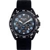 Ravel Plus - Orologio Sportivo da Uomo Cronografo Nero 46 mm con Cinturino in Silicone - 5ATM - Analogico Quarzo - RP.CHR.003M - Nero
