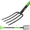 KOTARBAU® Forcone a 4 Denti in Acciaio Temprato Forchetta da Giardino con Manico in Metallo 115 cm Forca da Giardino Strumenti Manuali Attrezzi Accessori da Giardino
