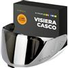 Everalo Visiera Compatibile con Shoei Nxr 2 - Z8 - Xspr Pro - X15 - Cwr F2 (Argento Cromo)