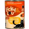 Lucky Lou Adult 24 x 400 g umido gatto - Pollame