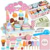 Dreamon Gelateria Giocattolo per Bambini 2 3 anni, Giocattoli in Legno Carretto Gelati Giocattolo, Giochi Bambini Montessori, Regalo Bambina 2 3 4 anni (carretto dei gelati)
