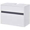 DecHome - Mobile Bagno Sottolavabo In Mdf Bianco Per Bagno con 2 Cassetti 67x36x52 cm