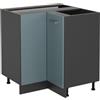 Vicco mobile ad angolo cucina R-line, Grigio-blu/Antracite, 75.6 cm senza piano di lavoro