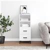 KTHLBRH Mobiletto Multiuso Madia Ingresso Credenza Soggiorno Vetrina Credenza Bianca 34,5x34x90 cm in Legno Multistrato Adatto per Camera da Letto, Salotto, Studio, Soggiorno