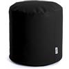 Avalon - Pouf Poggiapiedi CILINDRO Jazz in Ecopelle, Puff Poggiapiedi Divano quadrato, Puffo Imbottito in Similpelle Elegante e Resistente, Comodo e Impermeabile, Made in Italy(50cm-Nero)