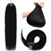 YANTAISIYU Extension Microring Capelli micro loop extension capelli 50g Extension Capelli Veri Microring (35cm #1B nero naturale)