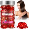 Uocasi Capsule di siero di vitamina per capelli, 60 Pcs Serum di trattamento dei capelli Capsule - Condition Repair & Moisturize Formula con oli di avocado di macadamia di argan, ricco di vitamina A C E & B5