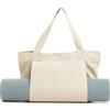 Acouto Borsa Tote Yoga, Porta Tappetino Yoga Portatile di Grande Capacità Borsa Porta Tappetino Yoga Pilates Borsa a Tracolla Grande per Allenamento in Ufficio Viaggi Palestra in Spiaggia(cachi)