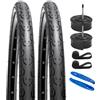 YunSCM 2PCS Pieghevole 28 Pollici 28X1.10 Pneumatici 700X28C ETRTO 28-622 e 700C Camera d' Aria FV60mm