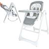 Twinly - Seggiolone Evolutivo 3 in 1 Movity: Seggiolone Pappa con Funzione Altalena e Dondolo per Neonati (0m+ - 15kg) Pieghevole e Regolabile Cintura di Sicurezza 5 Punti (Grigio, Movity)