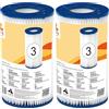 Jilong 290589 Filtro Cartuccia per Pompa, Bianco, 11x10x20 cm (Confezione da 2)