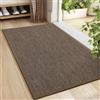 LEKEEPGO Zerbino Ingresso Interno 60 x 90 cm, Tappeto Ingresso Interno Antiscivolo, Assorbente Tappetino Entrata Lavabile per Casa Porta, Corridoio, Marrone