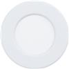 Eglo Fueva 6 Faretto da incasso a LED per bagno, piatto, rotondo, in plastica di colore bianco, luce bianca calda e bianca fredda, IP44, diametro 8,6 cm