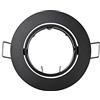 Zarivy Cerchio alogeno metallico oscillante in elegante colore nero, con un diametro di 8,4 cm. Ideale per creare ambienti unici e personalizzati con illuminazione versatile e moderna.