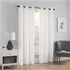 Eclipse Tenda per finestra in microfibra con occhielli termici, oscurante, per camera da letto (1 pannello), in poliestere, bianco/giardino opulento, 42 W x 84 L (confezione da 1)