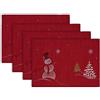 DII 100% Poliestere, Ringraziamento Vacanza Ricamato tovagliette (Set di 4), 33 x 48,3 cm zucche, Snowman, 13 x 19