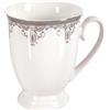 Dajar Diana Tazza di caffè Style 2 300 ML Ambition, Porcellana, Bianco, Grigio, 12 x 8,5 x 10,5 cm