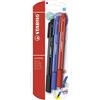 STABILO pointMax - Fineliner Premium - Pack da 3 - Nero/Blu Oltremare/Carminio