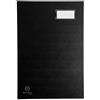 Exacompta - Rif. 57021E - Cartone di 8 paracolpi sterzo - retro a soffietto telato - porta etichetta - copertina plastificata - 20 scomparti in carta rosa con 3 perforazioni - 24 x 35 cm - nero