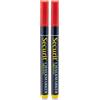 SECURIT - Pennarello A Gesso Liquido - per Lavagne, Vetro, Metallo, Porcellana, Specchio, Plastica - Punta Fina 1-2mm - Colore Rosso (Confezione da 2)