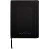 Muitomas, Block Notes Large, Notebook Appunti per Ufficio, con Copertina Morbida, Tasca Interna e Chiusura ad Elastico, 120 Fogli a Righe, 19 x 25 cm, Colore Nero