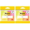 Post-It Colori Neon Assortiti 38 mm x 51 mm Pacchetto Promozionale 100 Fogli/Blocchetto 3 + 1 Blocchetti Gratis/Confezione (Confezione da 2)