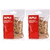 APLI - Elastici elasticas - 60 x 2 - Borsa di 100 gr - (Confezione da 2)